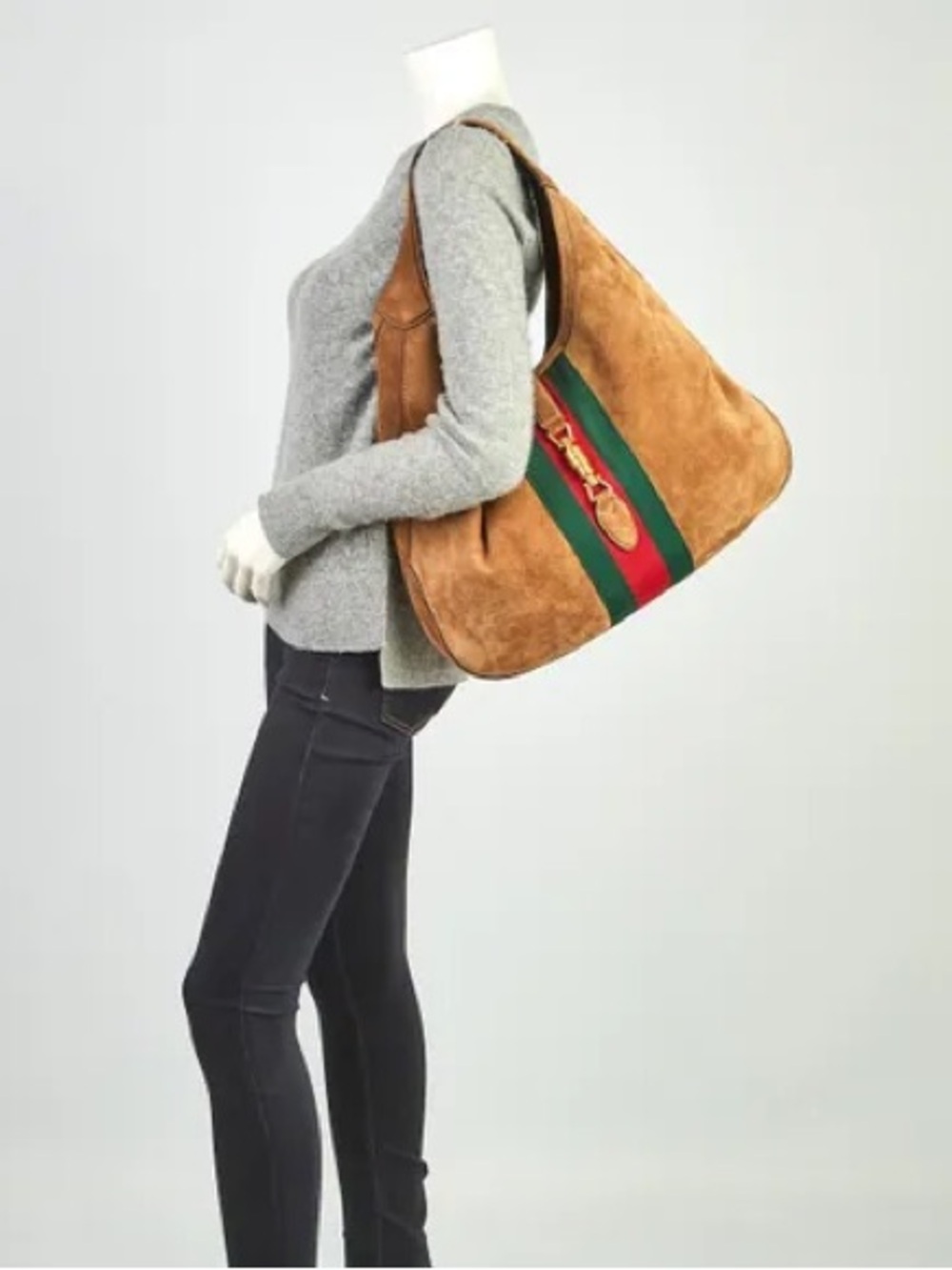 GUCCI Suede Jackie Vintage Large Hobo